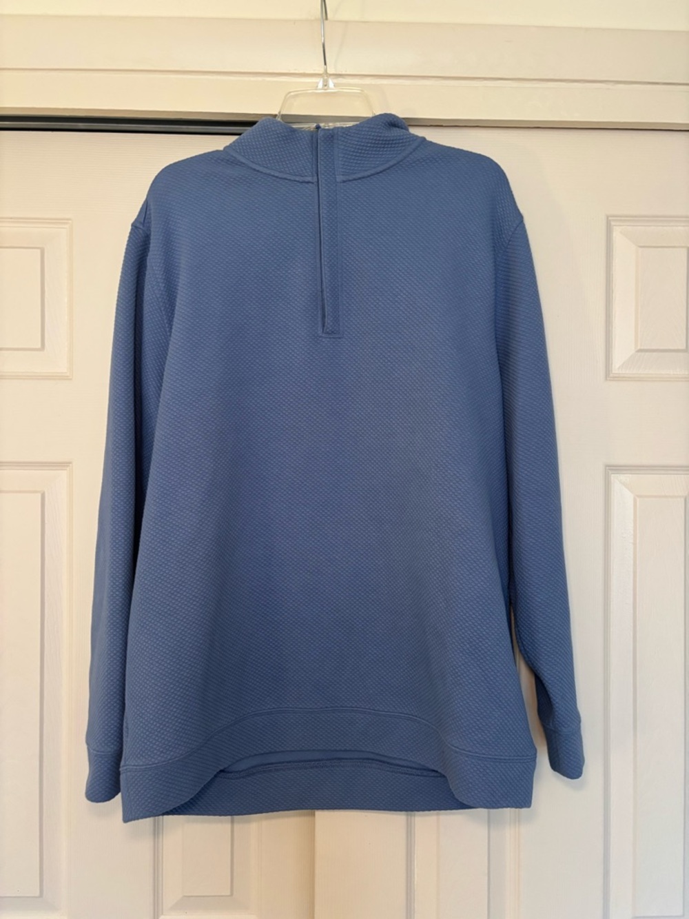 Walter Hagen Light Blue Quarter-Zip Textured Golf Pullover